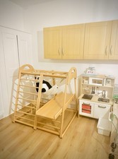 Children Wooden play Climbing Frame And Ladder Set