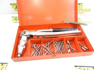 STRONGHOLD HAND RIVETER WITH ASSORTED BLIND RIVETS & CASE