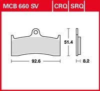 TRW Bremsbelag Hyper Carbon (FüR: MV Agusta F4 1000 S F5 04-09 Vorne )