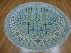 Turkish Oushak Rug, Multicolored Handmade Bohemian Round Rug 5x5.2 Ft — photo 9