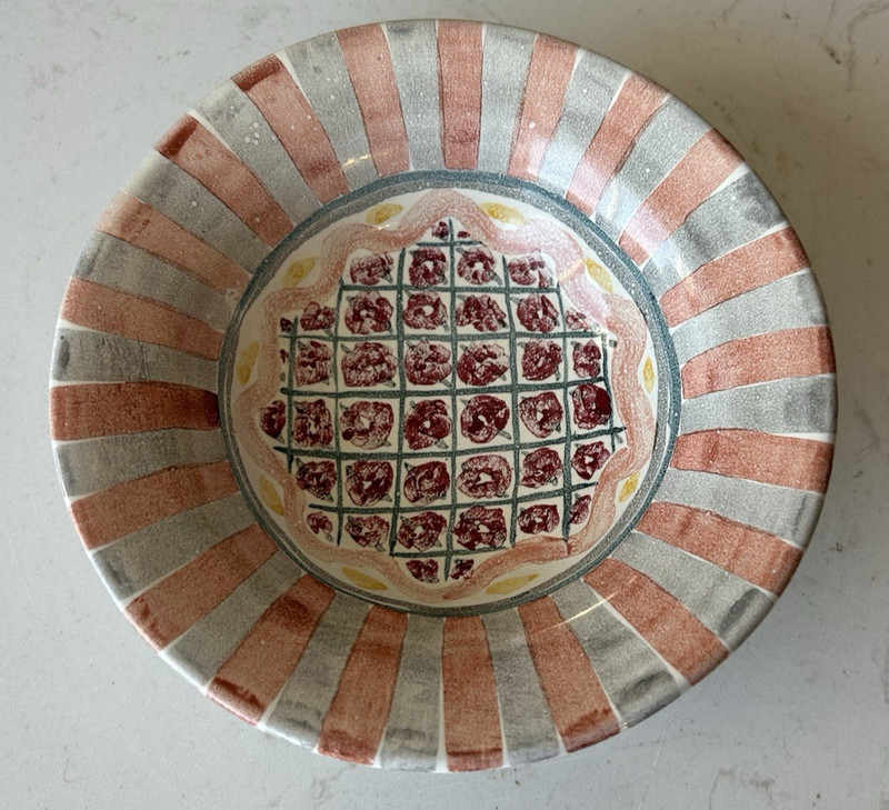 Retired 1994 MacKenzie-Childs Rose Cottage Pink Bowl Vintage 6”