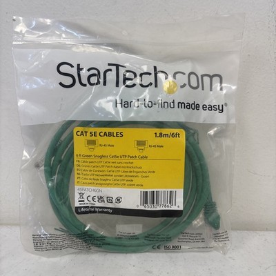 StarTech 6 ft Cat5e Snagless Shielded RJ45 F/UTP Cat 5e Patch Cable - 6ft Patch