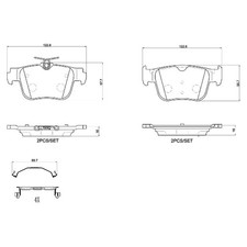 Brembo Bremsbelagsatz Bremsklötze hinten 5WA698451A 5WA698451F 24960861