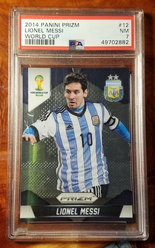 2014 Panini Prizm World Cup Lionel Messi 1st Prizm #12 PSA 7