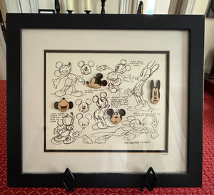 Mickey Mouse Model Sheet Framed Pin Set with COA, Limited Edition