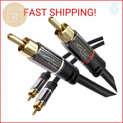 CableDirect   3ft RCA/Phono Cable, 2 × 2 Plugs, Stereo Audio Cable, Practically