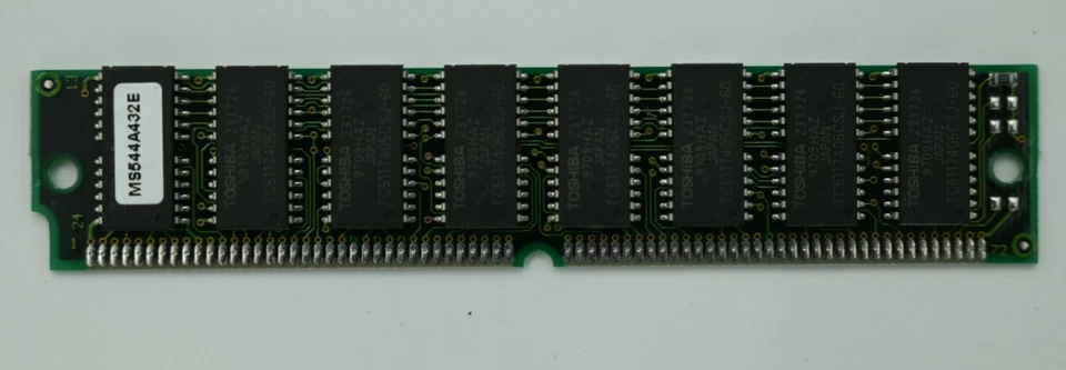 Lote de (11) Chips Toshiba Vintage 32MB SIMM 72 pines Memoria RAM 72 PIN B7340c Foto 2 de 2
