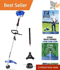 Gas Powered 3-in-1 String Trimmer Edger Brush Cutter 26cc 17/10 inch