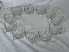 11 Vintage Anchor Hocking Prescut Starburst Clear Glass Punch Cups