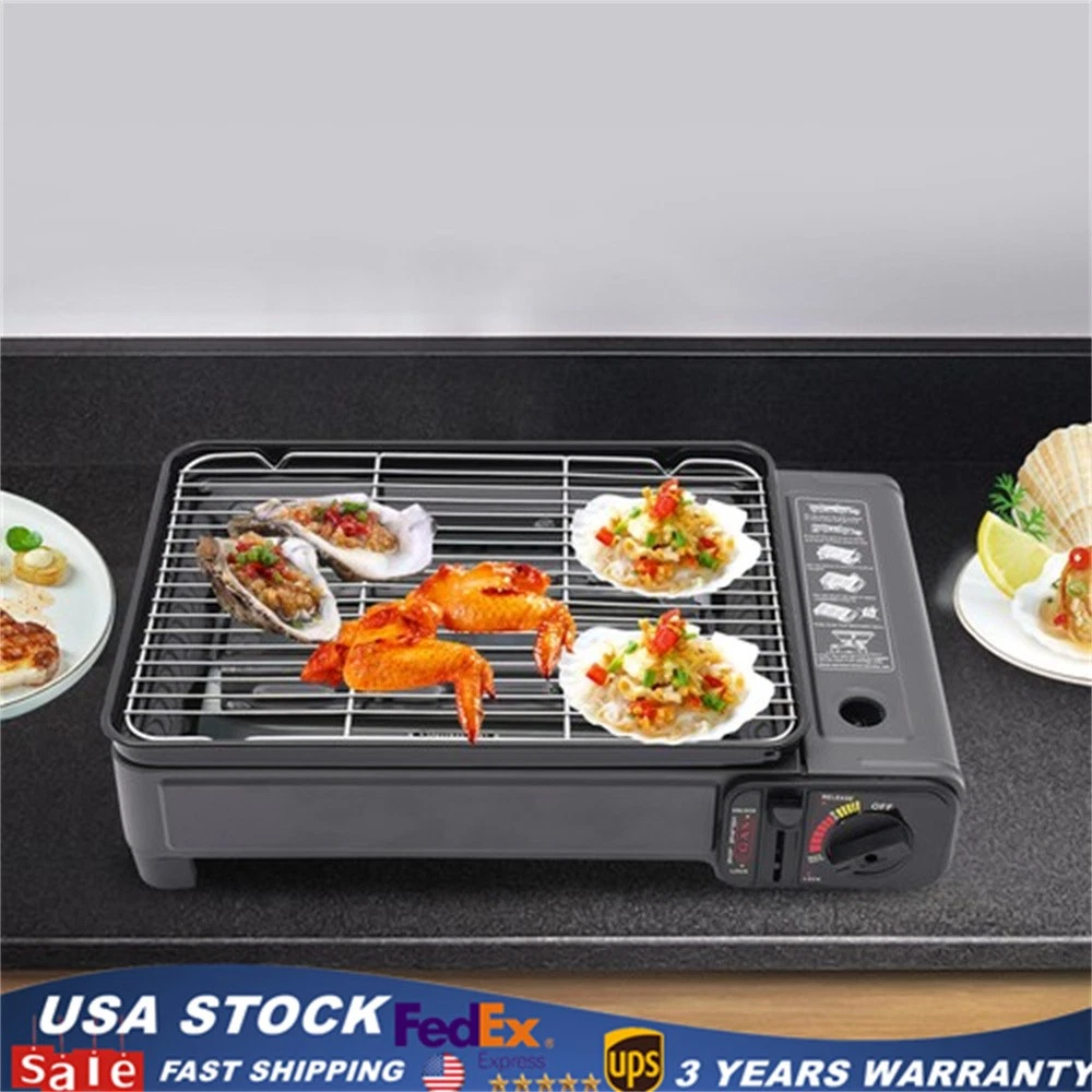 Butane Grill Stove, Portable Camping Grill Gas Stove, Portable Butane Gas Stove
