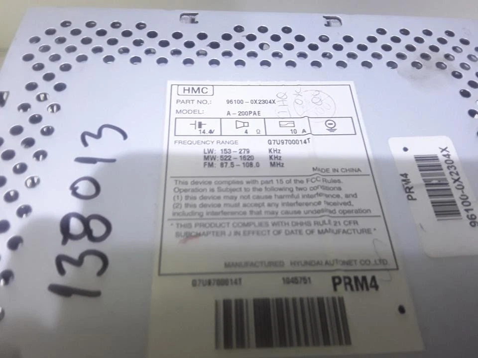 HYUNDAI I10 2007- Radio Autoradio 961000X2304X - Bild 2 von 3