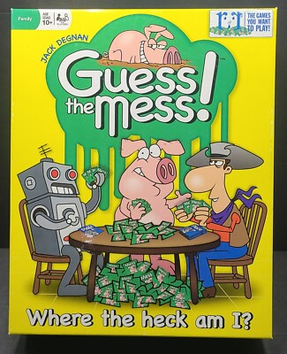 Guess The Mess Where The Heck Am I?  Board Game R&R Games Jack Degnan ~Complete~