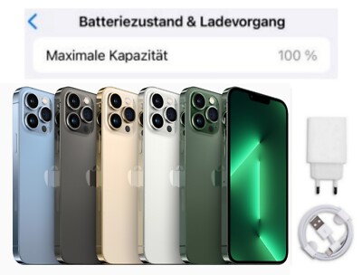 Apple iPhone 13 Pro - 128 256 512GB - GUT - Silber Blau Graphit Grün -100% Batt.