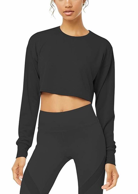 flowy crop top long sleeve