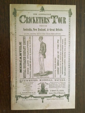 1878 BOOKLET ISSUED FOR AUSTRALIAN TOUR OF ENGLAND, NO TESTS WERE PLAYED (Repro)