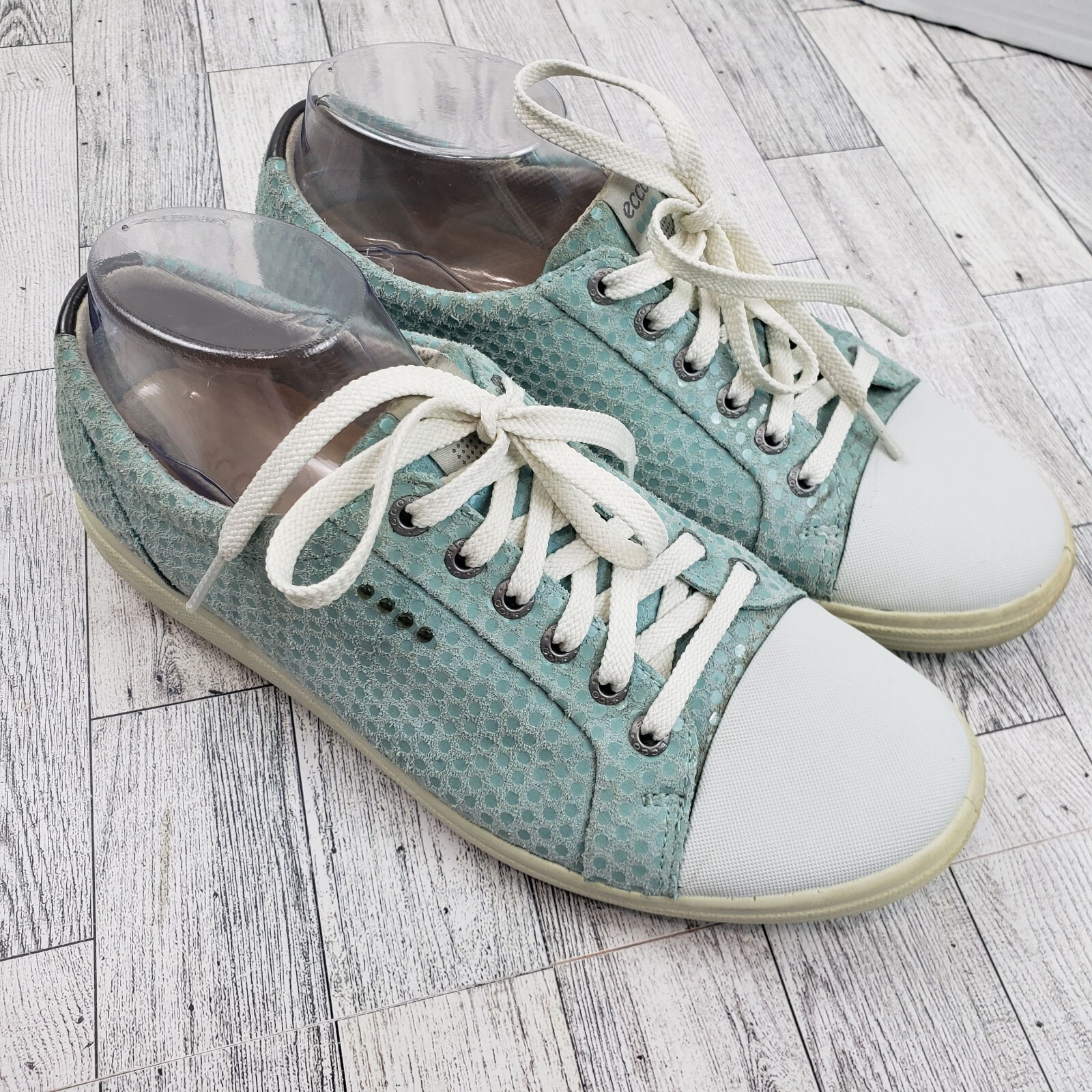 ECCO Hydra-Max Golf Shoes Womens Aqua Blue Leather | EU 40 (US 9 - 9.5)