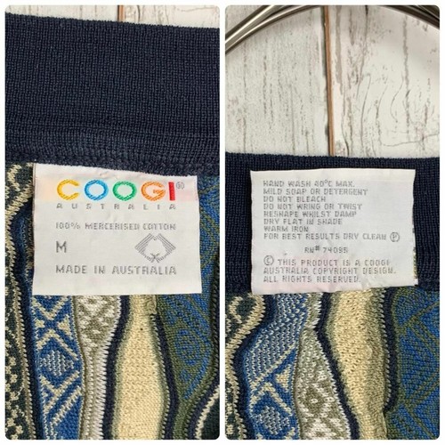 COOGI Knitted Cardigan Long Sleeve 3D Knit Size M Made in Australia F/S from JP - Picture 9 of 10