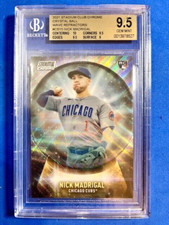 Nick Madrigal 2021 Stadium Club Chrome Crystal Ball Wave Refractor RC BGS 9.5