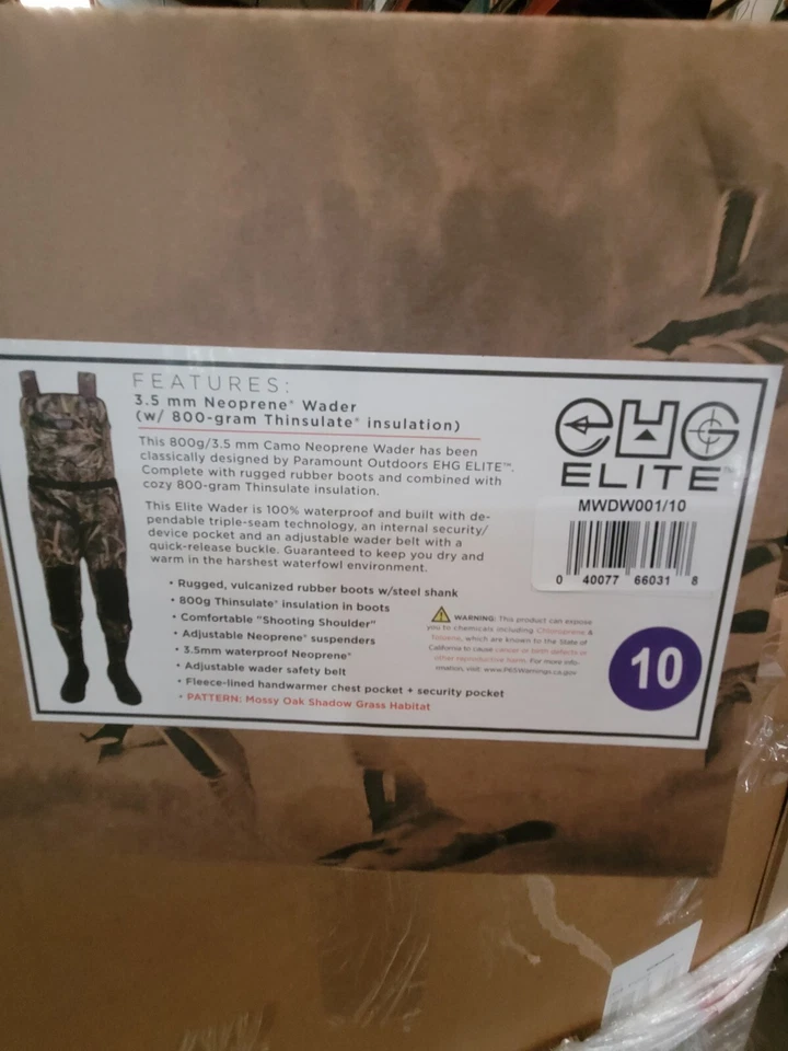 Paramount EHG Elite Mossy Oak Shadow Grass Habitat Neoprene Waders NEW IN BOX - Image 4 of 4