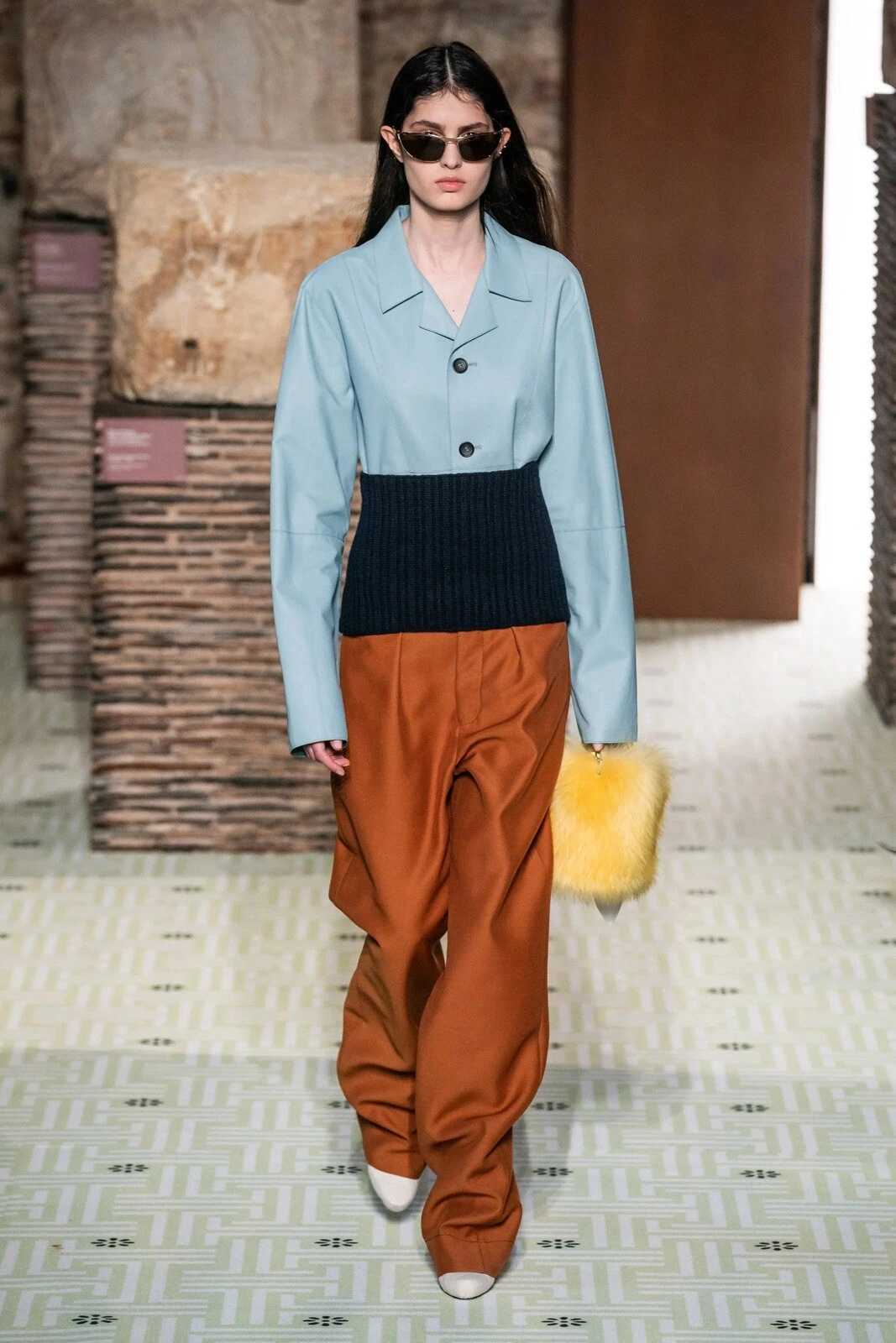 Lanvin — Lanvin Banana Yellow Faux Fur Bag Fall/winter 2019