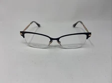 JIMMY CHOO JC182 OLZ BLACK GOLD 53-16-140 HALF RIMLESS EYEGLASSES FR14