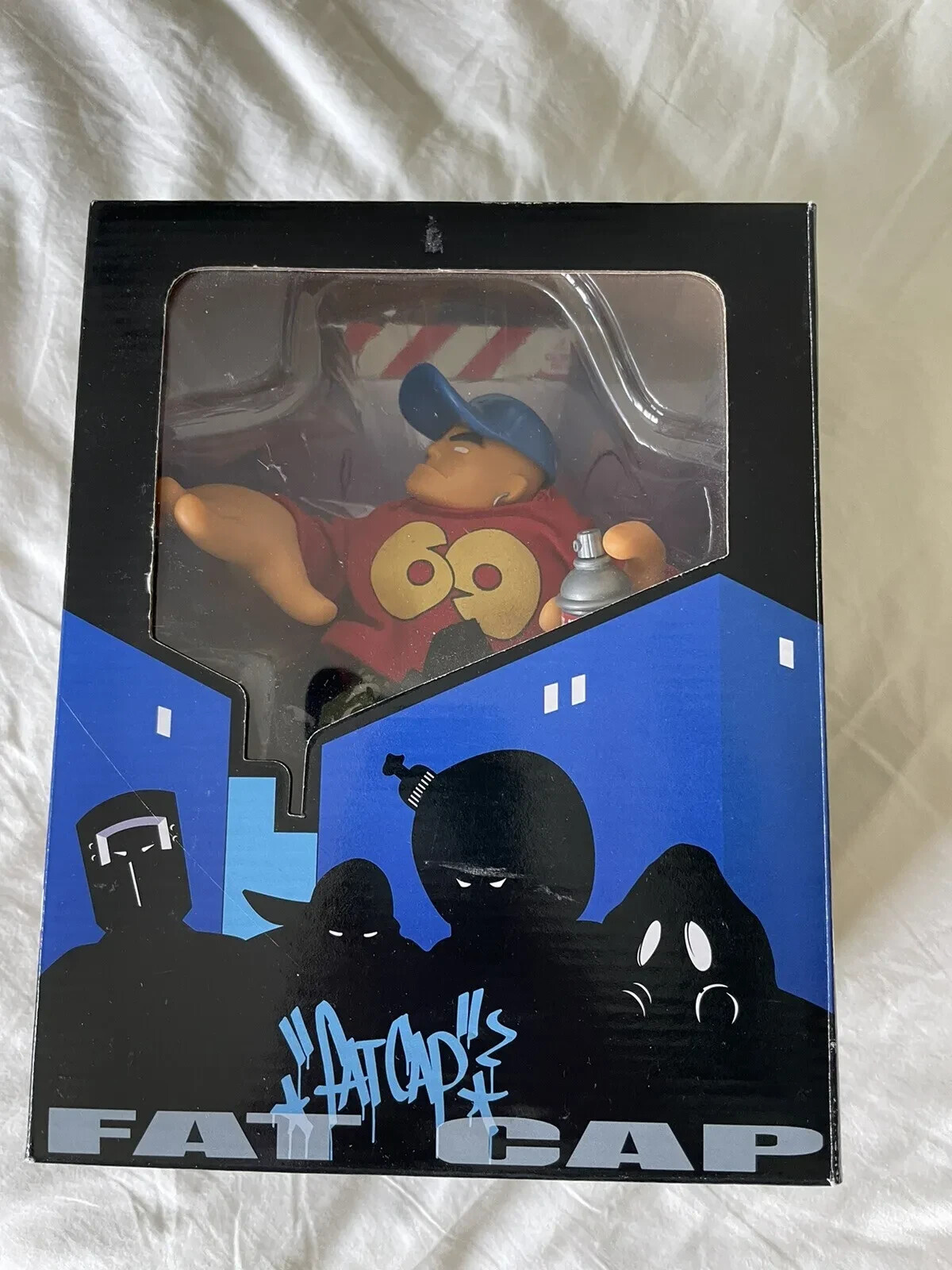 Mezco Toyz Hoodz Fat Cap Graffiti Artist Figure Vinyl Spray Can Hip Hop Banksy