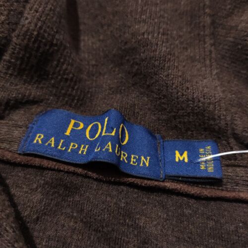 Ralph Lauren Schalkragen Pullover Braun M Wildleder Ellenbogen Patch Strickpullover - Bild 7 von 15