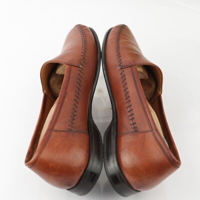 Mezlan Mens Loafer Size 7.5 Tan Cognac Leather Moc Toe Slip On Dress Shoes Mezlan Mens Loafer Size 7.5 Tan Cognac Leather Moc Toe Slip  main image 3