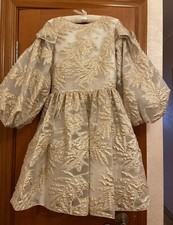 Charles David Girls Ivory  Ball Gown W/t Hearth Brooches On Belle Sleeves Sz 16