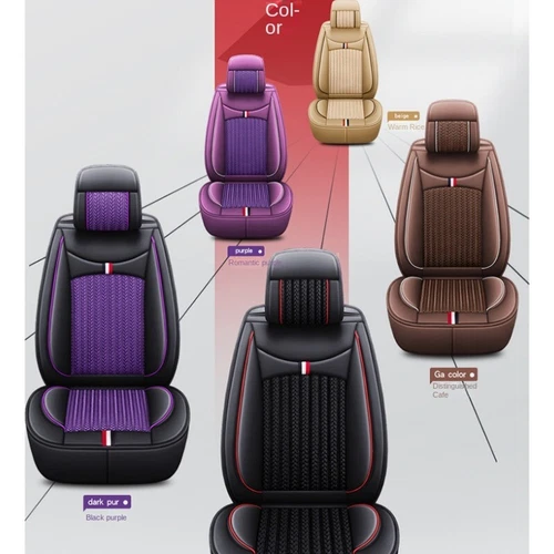 For Chevrolet Car Seat Cover Full Leather Ice Silk Car 5 Seats Universal Set Fit - Bild 14 von 28