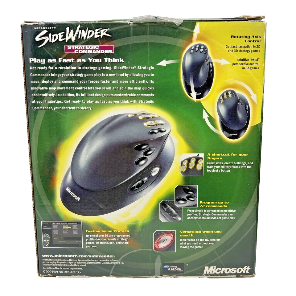Microsoft Sidewinder Strategic Commander PC USB - Program Up To 72 Commands ￼ - Image 4 of 4