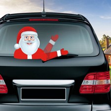 Christmas Santa Snowman Reindeer Waving Decal for Car Rear Wiper Decoration