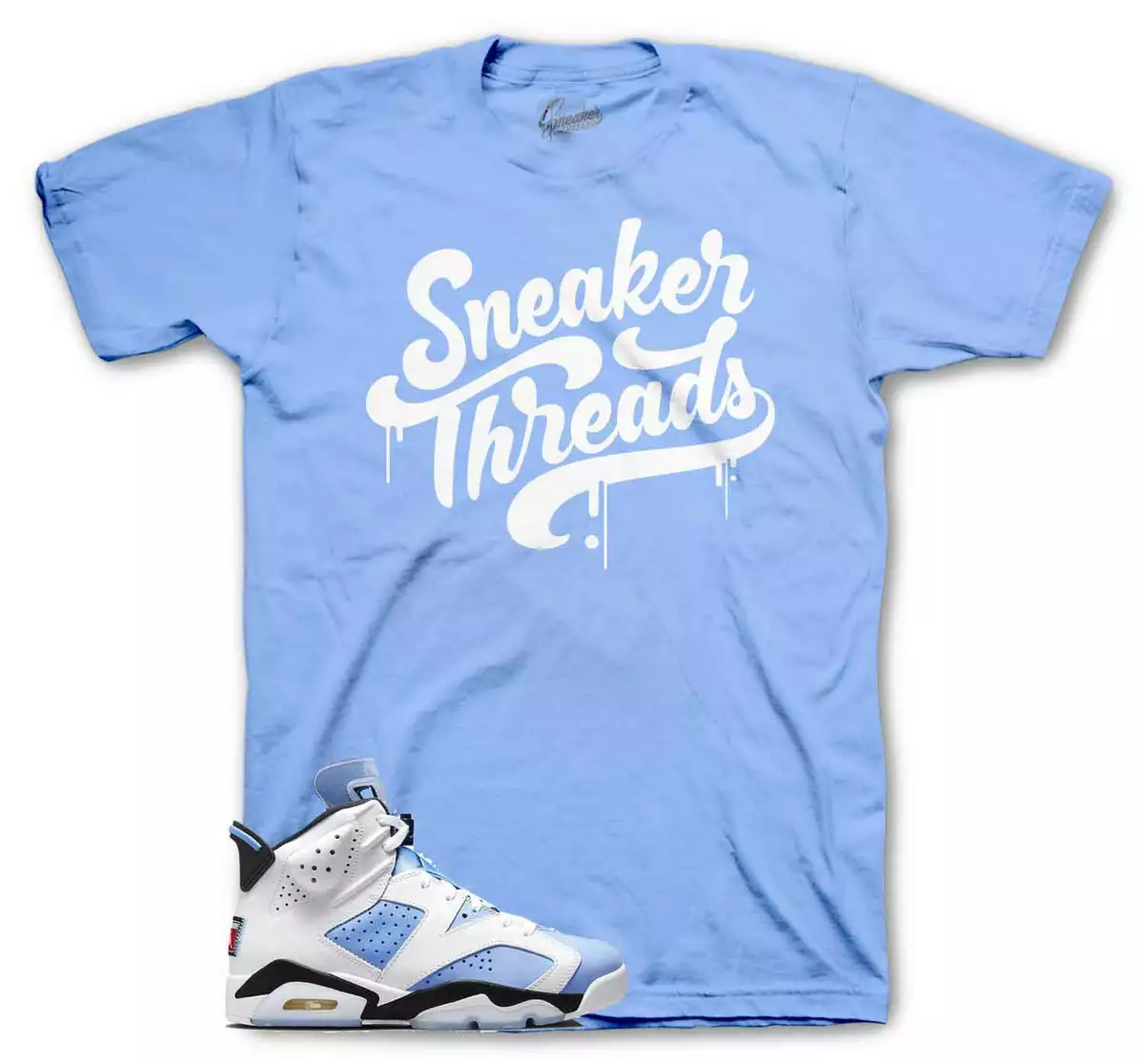 Shirt To Match Jordan 6 UNC University Blue ST Drip Sneaker Tee