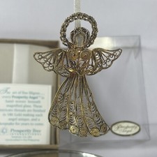 Prosperity  Filigree  Angel Ornament Hand Made 18K Gold Thread