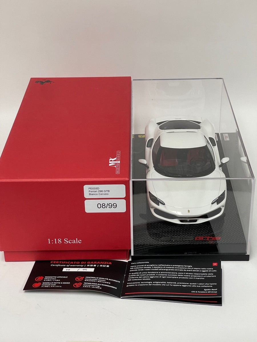 Ferrari 296 GTB 1/18 Par MR Collection - Modèle Résine FE035D (Neuf)