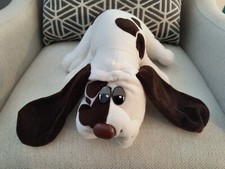 Vintage - 1985 Tonka Pound Puppy  Baby - White w/ Working Blow Up Bed Accessory