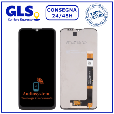 DISPLAY LCD VETRO TOUCH SCREEN SCHERMO PER TCL 306 X668 6102H NERO - Foto 10