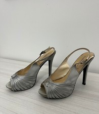 Décolleté GianMarcoVenturi Colore Argento Taglio 39 Vera Pelle Tacco Alto Raso