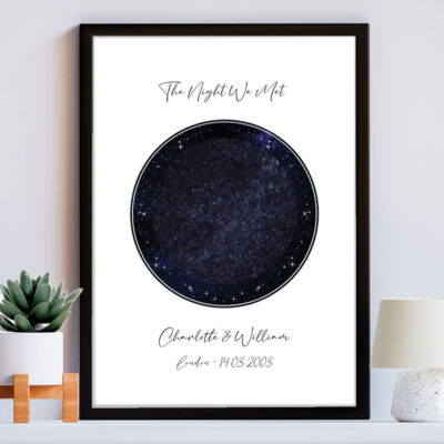 Star Map Chart 'Night We Met' - Customizable Print