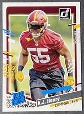 2023 Panini Donruss K.J. Henry Rated Rookie #400 Washington Commanders RC