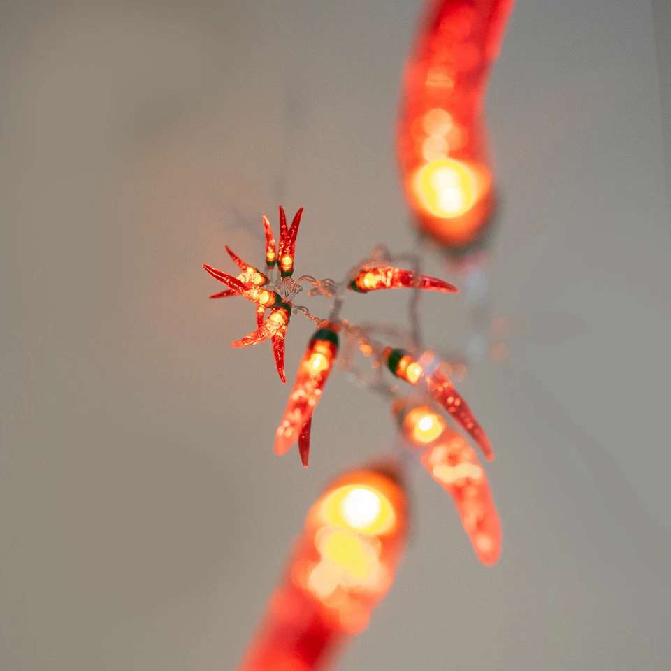 Chilli String Lights Chilli Pepper Red Indoor Battery Lights - Image 3 of 3