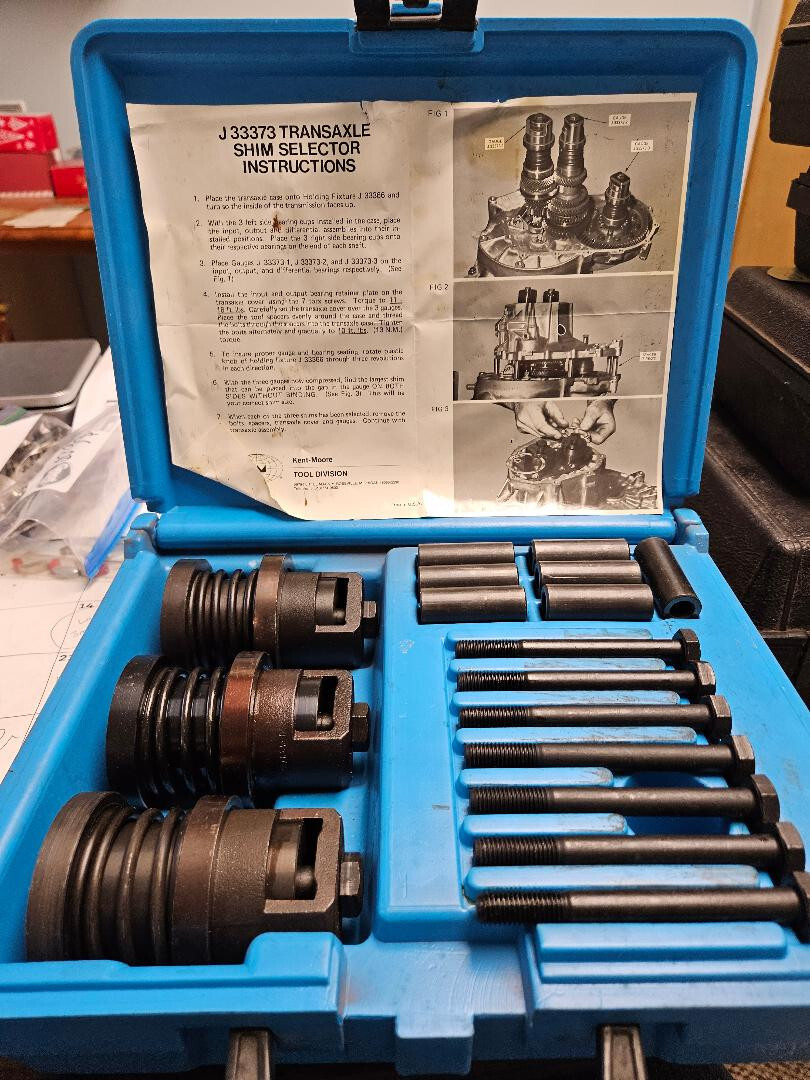 KENT MOORE TOOL J-33373 TRANSAXLE SHIM SELECTOR SPECIALTY TOOL KIT