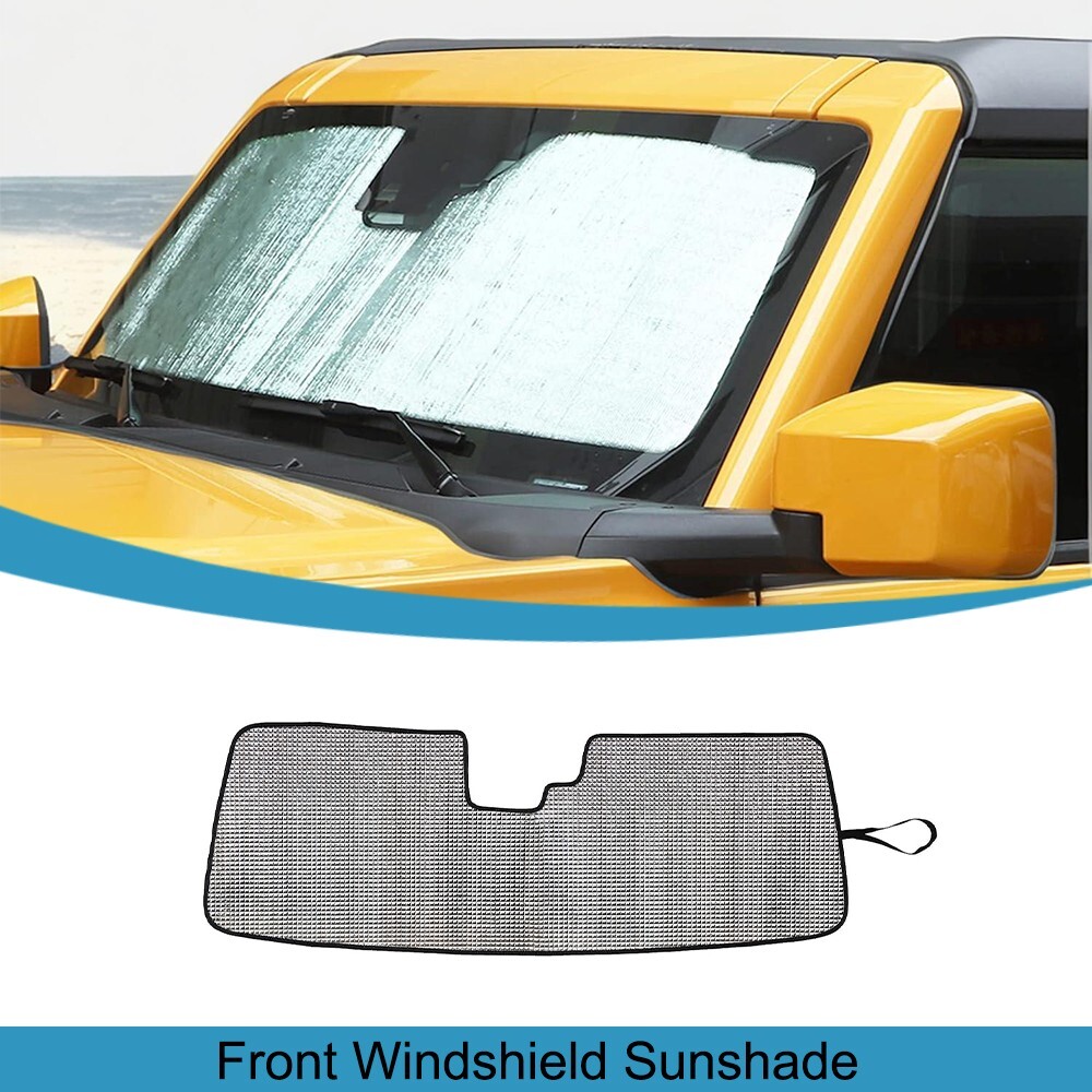Custom Front Windshield Sunshade for Ford Bronco 2021-2024 Anti-UV Protection