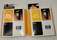 Lot Of 2 HP 51645A 45 Ink Printer Cartridge - Black