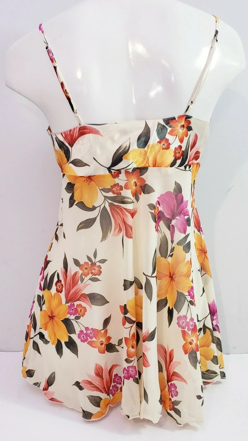 UNDERCOVER Abito da letto Cami vintage anni '90 Victoria's Secret stampa floreale lingerie! S