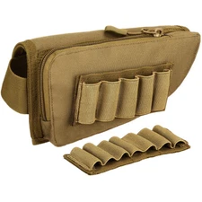Tactical Buttstock Shotgun Rifle Shell Holder for Cheek Rest Ammo Holder Pouch