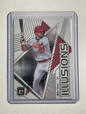 2019 Panini Donruss Optic Mike Trout #OI-1 Illusions Insert Baseball Card Angels
