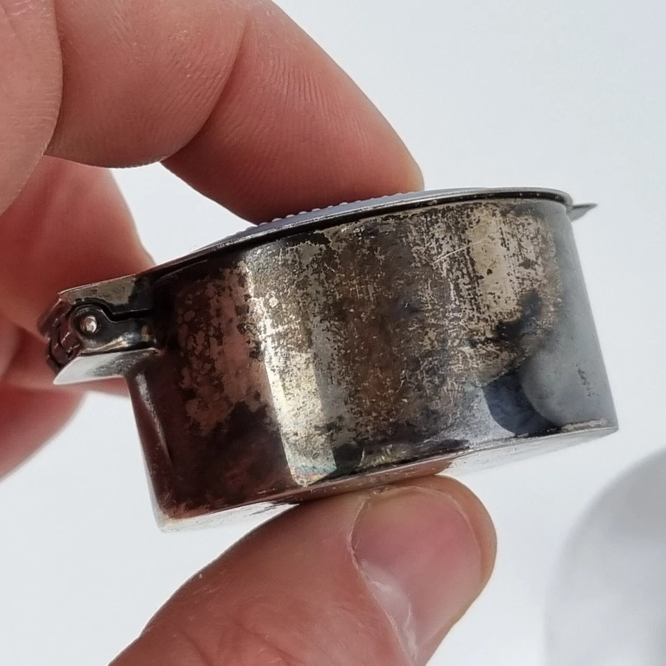 Caja baratija de plata bicentenario de la independencia americana camafeo retrato de madera de cuña Foto 4 de 4