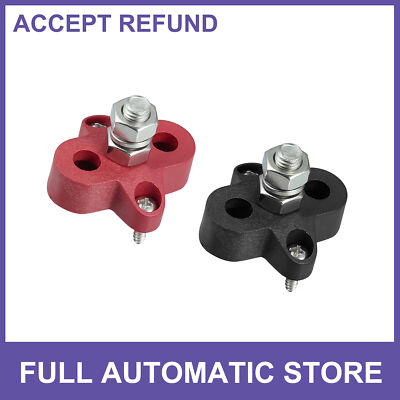 2pcs Bus Bar Junction Block 5/16'' M8 Positive Power Post Insulated Terminal Stud