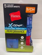 Hanes Boys' Mesh Stretch X-Temp Tagless Boxer Briefs 5 Pack Size Small 6-8